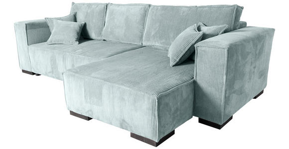 ECKSOFA Grau Cord  - Braun/Grau, KONVENTIONELL, Holz/Textil (230/190cm) - Carryhome