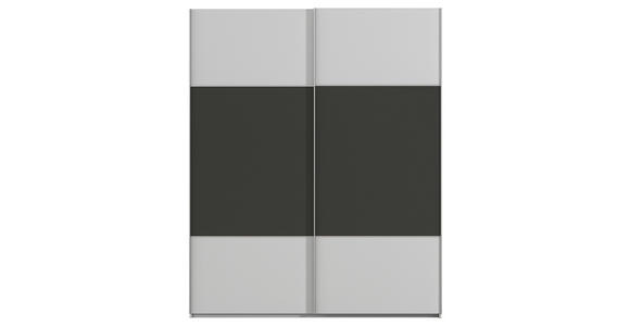 SCHWEBETÜRENSCHRANK 181/223/68 cm 2-türig Graphitfarben, Grau  - Alufarben/Graphitfarben, KONVENTIONELL, Holzwerkstoff/Metall (181/223/68cm) - Novel
