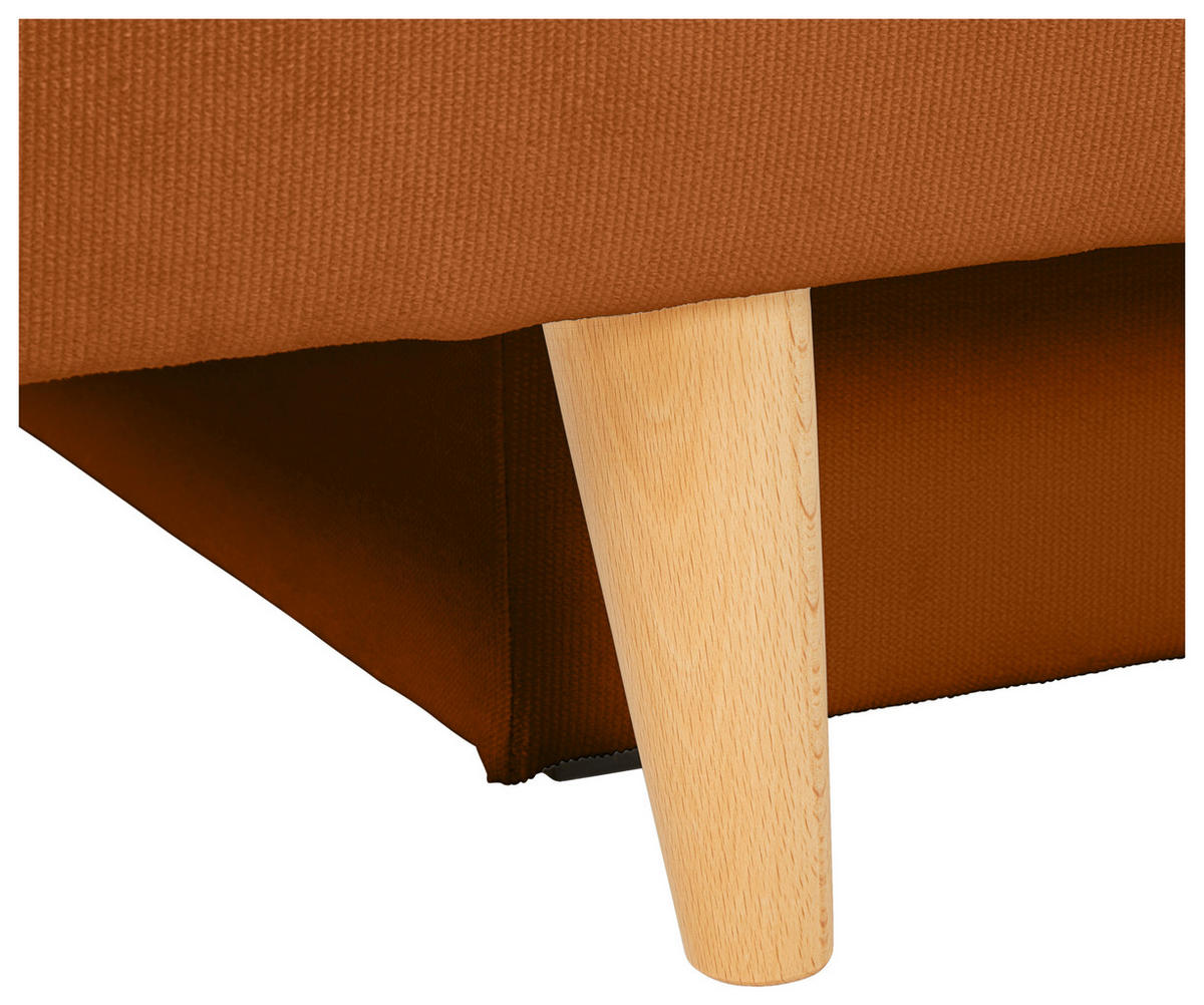 SCHLAFSOFA in Cord, Velours Rostfarben  - Rostfarben/Buchefarben, KONVENTIONELL, Holz/Textil (191/92/89cm) - Carryhome
