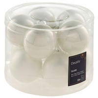 JULGRANSKULOR SET 6 cm  - vit, Klassisk, glas (6cm)