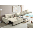 ECKSOFA in Flachgewebe Creme  - Eichefarben/Creme, MODERN, Holz/Textil (287/212cm) - Valnatura