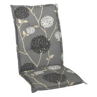 SESSELAUFLAGE Blume  - Beige/Schwarz, Design, Textil (48/4/118cm)