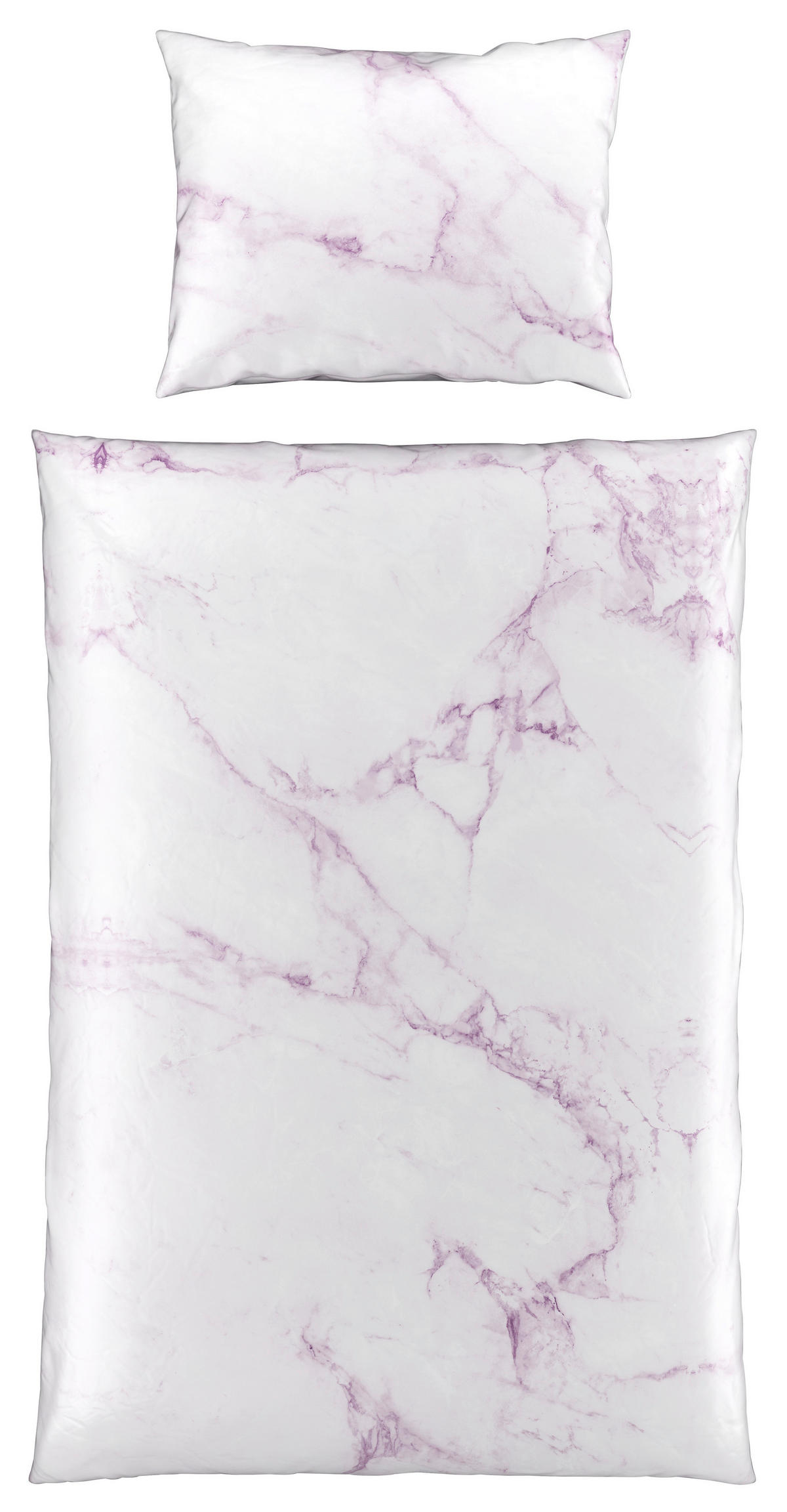 POSTELJNINA PINK MARBLE 140/200 cm saten svetlo siva  - svetlo siva, Konvencionalno, tekstil (140/200cm) - Esposa