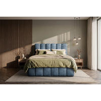 BOXSPRINGBETT 160/200 cm,  in Dunkelblau, Matratze, H3 + H4 = fest + sehr fest  - Schwarz/Dunkelblau, Modern, Holz/Holzwerkstoff (160/200cm) - MID.YOU