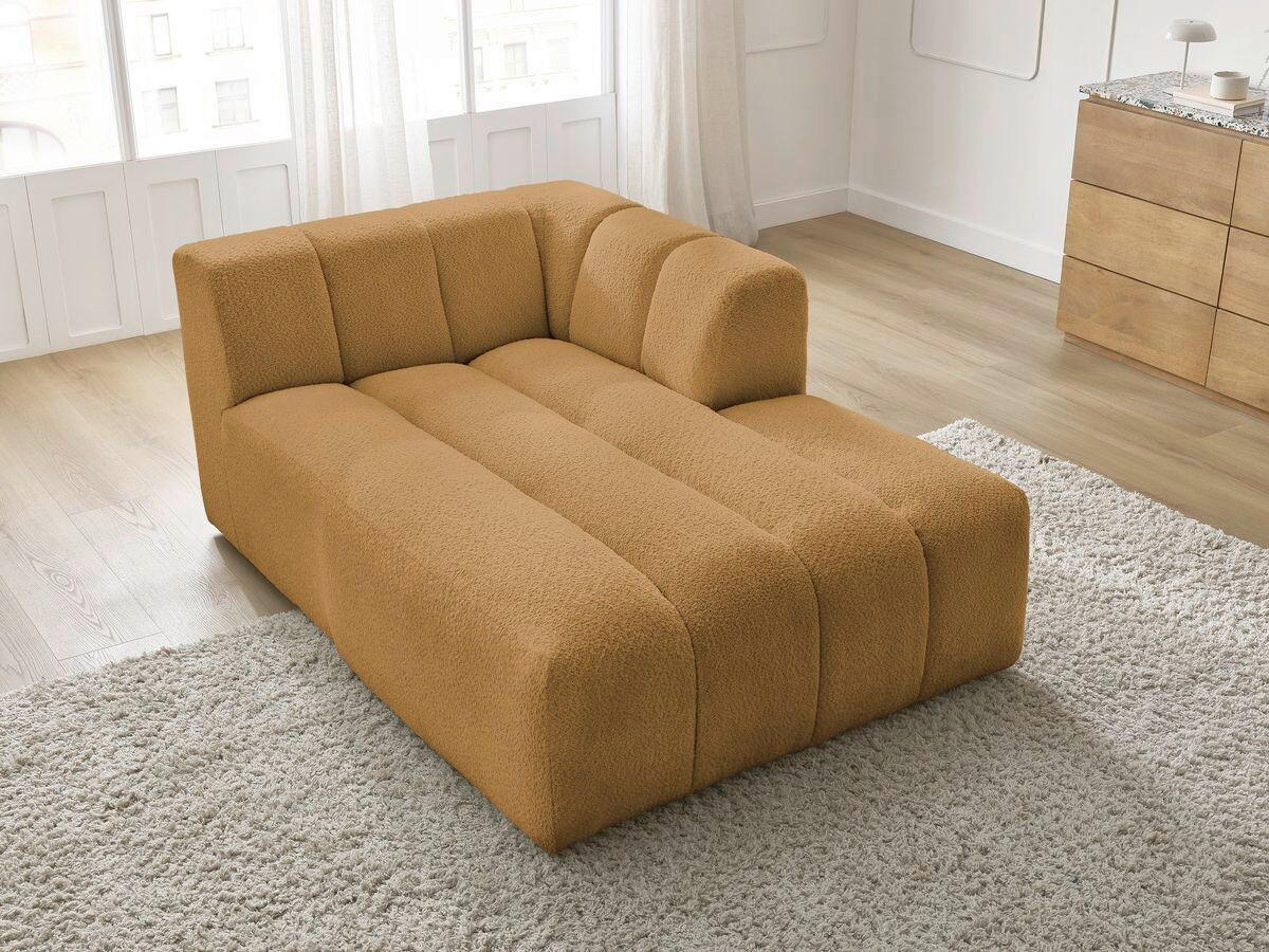 SOFAELEMENT ANNECY Bouclé Gelb  - Gelb/Schwarz, MODERN, Kunststoff/Textil (120/72/170cm)