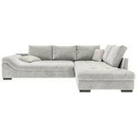 ECKSOFA Naturfarben Cord Zierkissen, Rückenkissen, Rücken echt  - Schwarz/Naturfarben, KONVENTIONELL, Holz/Textil (298/202cm) - Carryhome