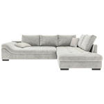 ECKSOFA Naturfarben Cord Zierkissen, Rückenkissen, Rücken echt  - Schwarz/Naturfarben, KONVENTIONELL, Holz/Textil (298/202cm) - Carryhome