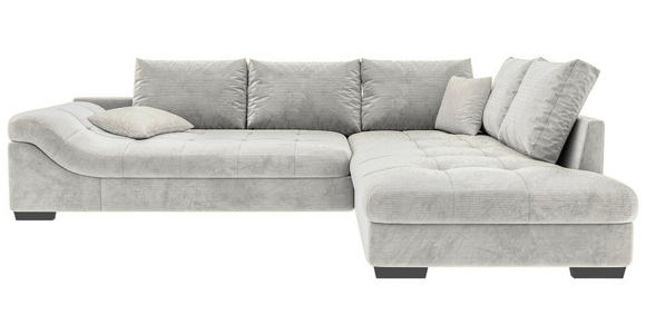 ECKSOFA Naturfarben Cord Zierkissen, Rückenkissen, Rücken echt  - Schwarz/Naturfarben, KONVENTIONELL, Holz/Textil (298/202cm) - Carryhome