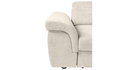 ECKSOFA Creme Flachgewebe Bettkasten, Schlaffunktion, Rücken echt, Liegefläche im Originalstoff  - Creme/Schwarz, KONVENTIONELL, Kunststoff/Textil (280/235cm) - Carryhome