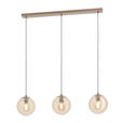 HÄNGELEUCHTE Kastav 96/20/110 cm  - Braun/Bronzefarben, Design, Glas/Metall (96/20/110cm) - Novel
