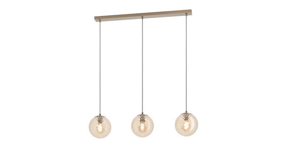 HÄNGELEUCHTE Kastav 96/20/110 cm  - Braun/Bronzefarben, Design, Glas/Metall (96/20/110cm) - Novel