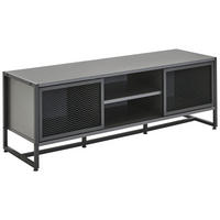 NÍZKÁ KOMODA, antracitová, černá, 132/46/41 cm - černá/antracitová, Moderní, kov/kompozitní dřevo (132/46/41cm) - P & B