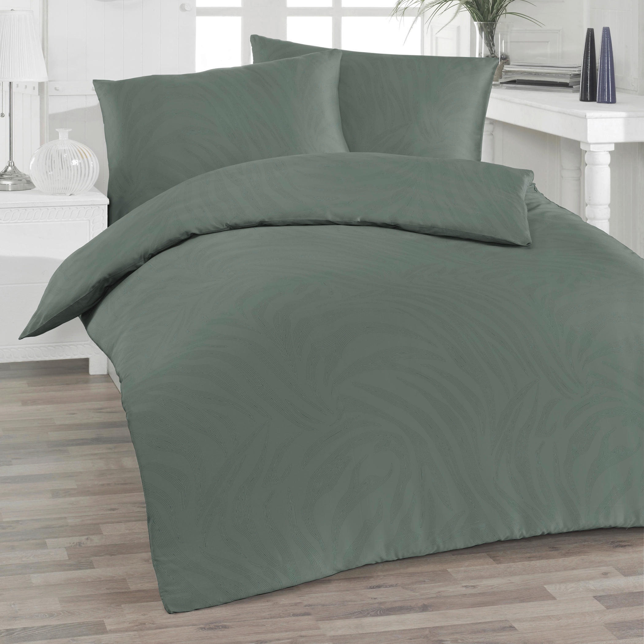 BETTWÄSCHE Flanell 140/200 cm  - Dunkelgrün, Design, Textil (140/200cm) - Florella