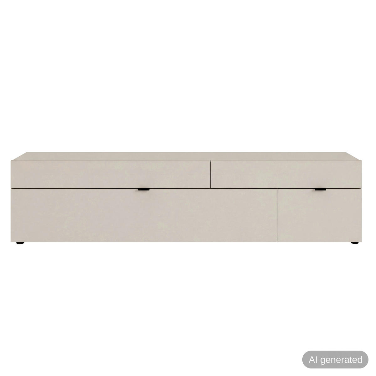LOWBOARD  210/51/37 cm  - Kaschmir/Schwarz, Design, Holzwerkstoff/Kunststoff (210/51/37cm) - MID.YOU