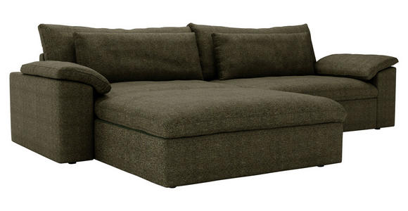ECKSOFA  in Webstoff Grün  198/306 cm  - Schwarz/Grün, MODERN, Kunststoff/Textil (198/306cm) - Carryhome