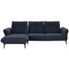ECKSOFA  in Webstoff Blau  182/277 cm  - Blau/Schwarz, Natur, Textil (182/277cm) - Valnatura
