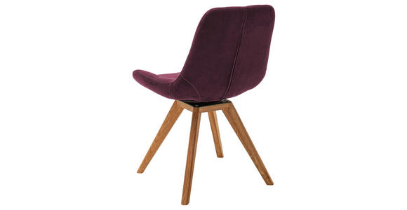 STUHL Flachgewebe Bordeaux - Bordeaux, KONVENTIONELL, Holz/Textil (56/84/63cm) - Carryhome