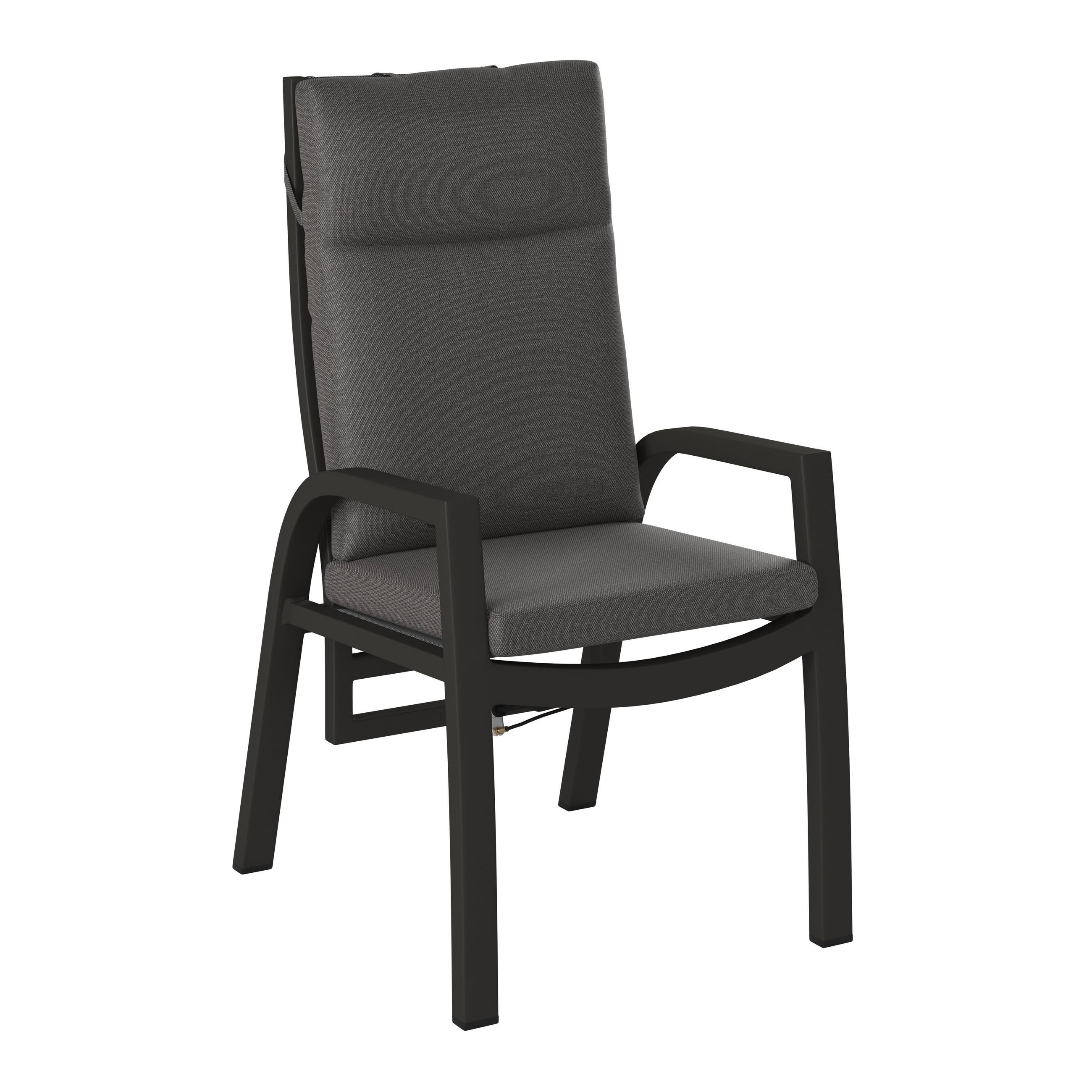 RELAXSESSEL in Metall, Textil Anthrazit, Schwarz, Dunkelgrau  - Dunkelgrau/Anthrazit, KONVENTIONELL, Textil/Metall (59/110/67cm) - Ambia Garden