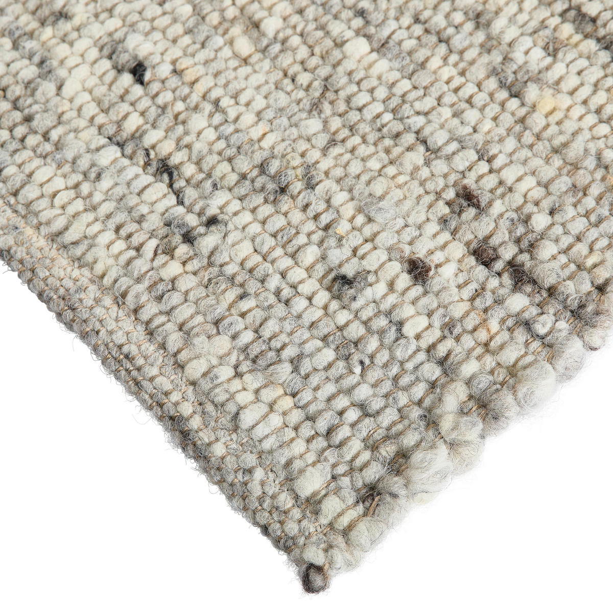 HANDWEBTEPPICH 90/160 cm Vieste Grau  - Grau, Basics, Textil (90/160cm) - Linea Natura