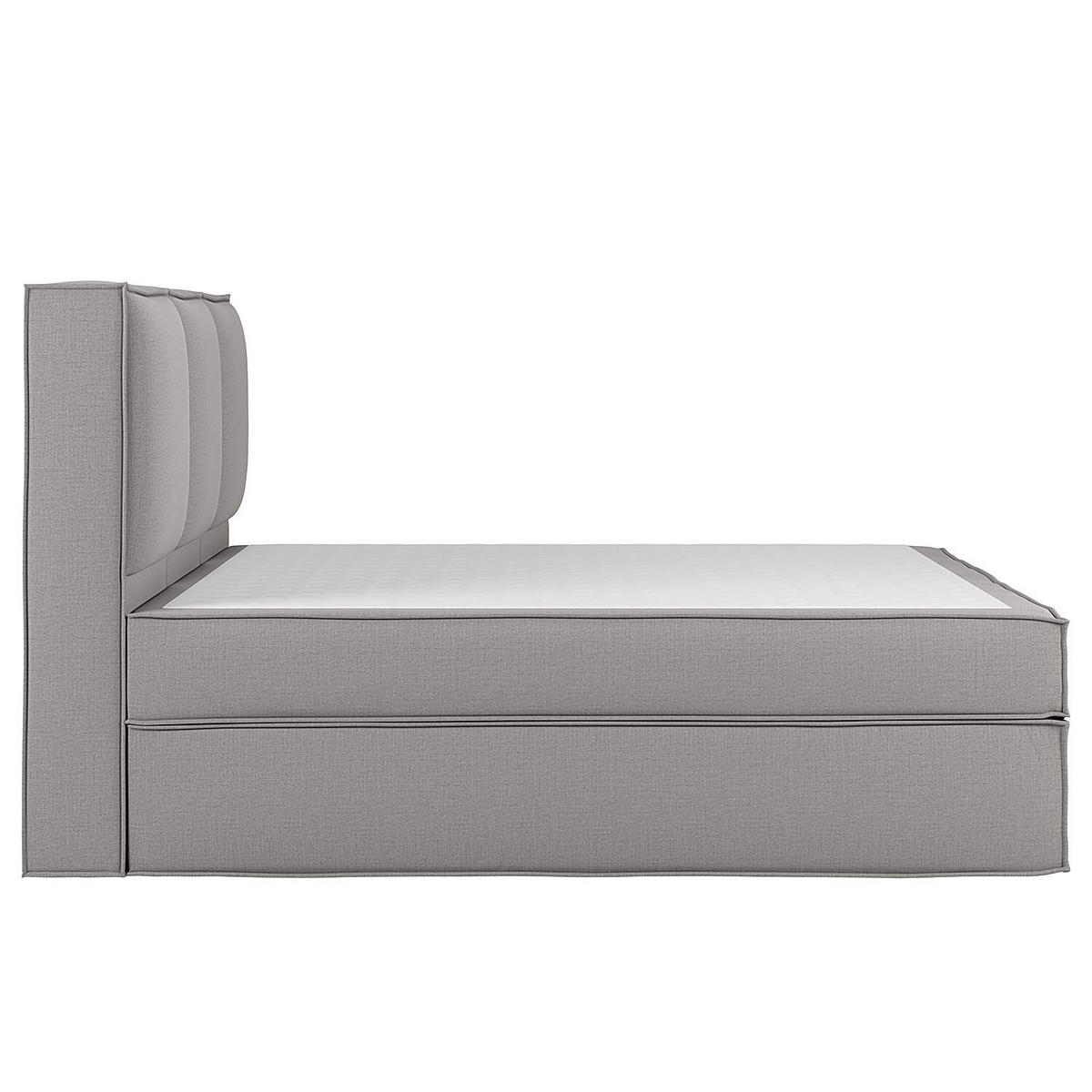 BOXSPRINGBETT 270/200 cm  in Hellgrau  - Hellgrau, Design, Textil (270/200cm) - home24