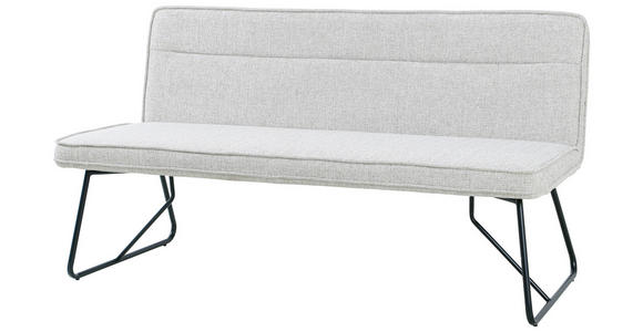 SITZBANK 160/84/65 cm  in Schwarz, Beige  - Beige/Schwarz, Design, Textil/Metall (160/84/65cm) - Carryhome