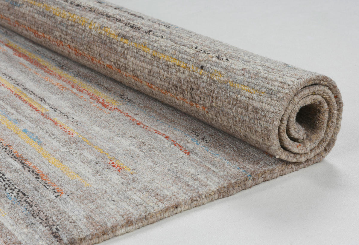 RUČNO TKANI TEPIH  bež     - bež, Osnovno, tekstil/prirodni materijali (70/140cm)