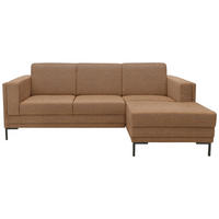 ECKSOFA Looks VII Messingfarben Webstoff  - Messingfarben/Schwarz, Design, Textil/Metall (214/146cm) - LOOKS by W.Joop