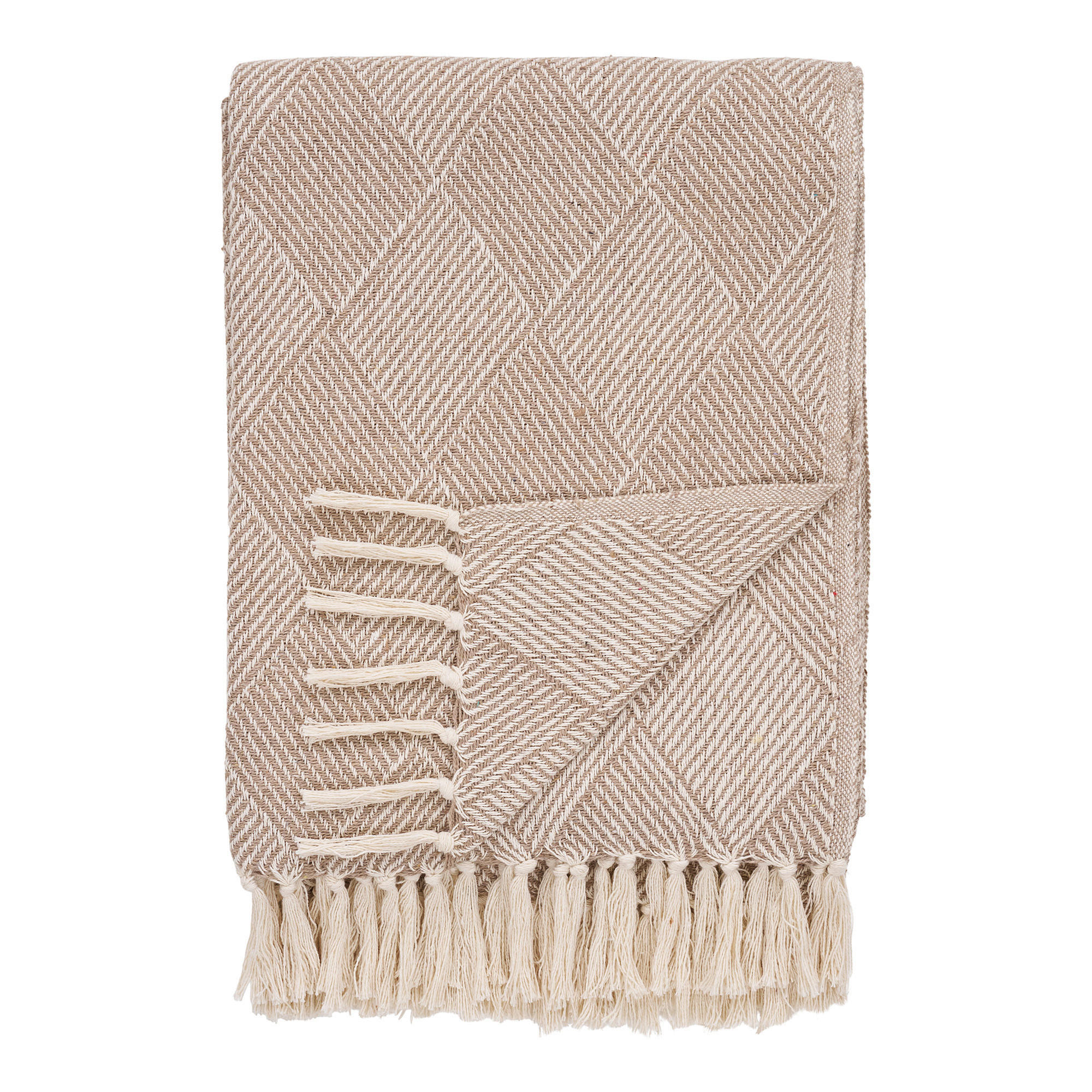 WOHNDECKE Bursa 180/130 cm  - Beige/Weiß, Basics, Textil (180/130cm)
