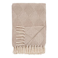 WOHNDECKE Bursa 180/130 cm  - Beige/Weiß, Basics, Textil (180/130cm)