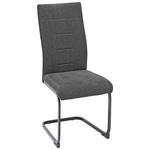 SCHWINGSTUHL  in Eisen Webstoff  - Anthrazit/Schwarz, Design, Textil/Metall (43/99/62cm) - Carryhome