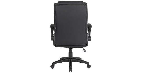CHEFSESSEL in Lederlook Schwarz - Schwarz, Design, Kunststoff/Textil (63,5/107,5-117/68cm) - Carryhome