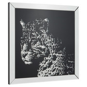 Tiere BILD - Silberfarben/Schwarz, Design, Glas (80/80/4,5cm) - Xora