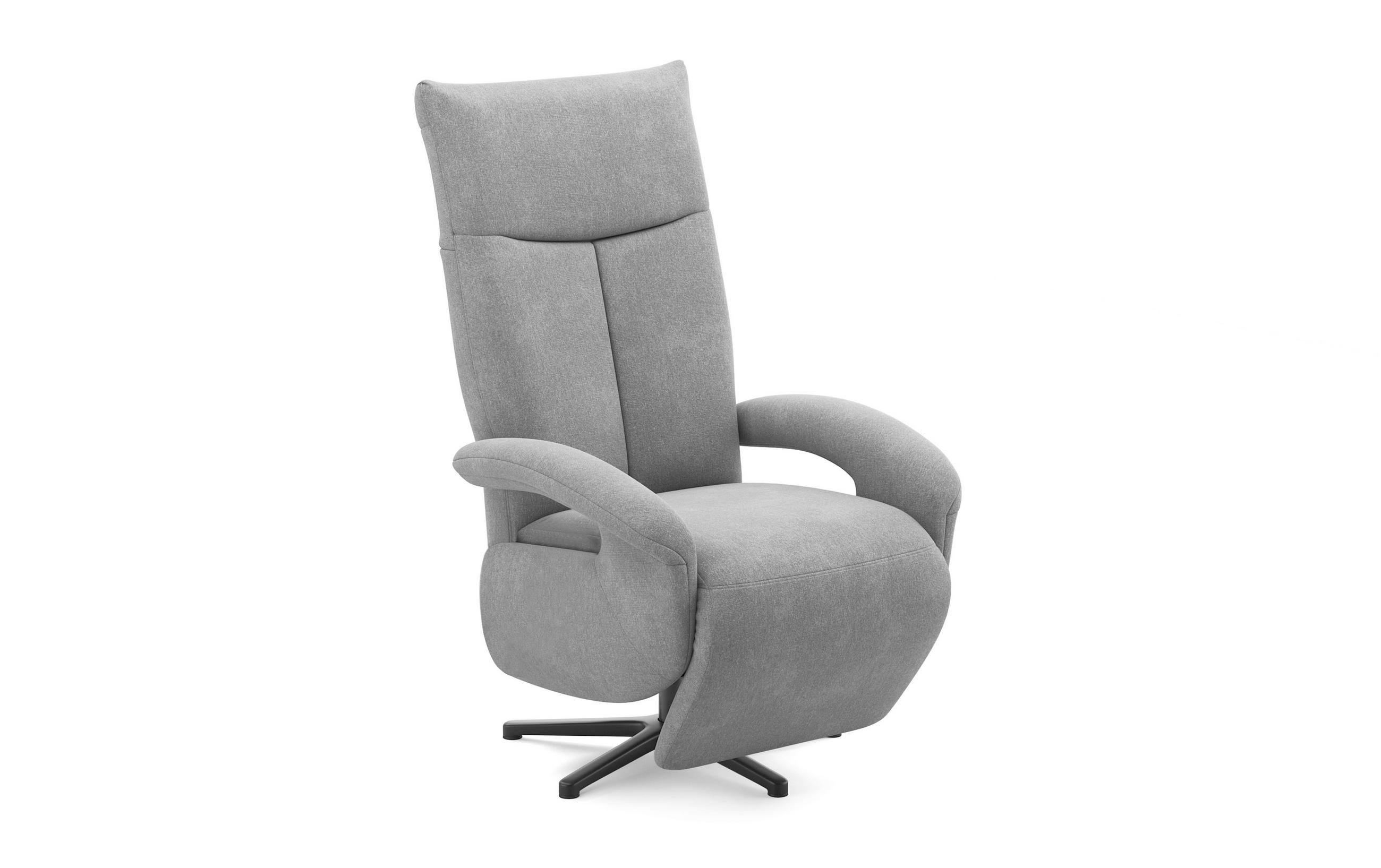 SESSEL in Mikrofaser Grau  - Schwarz/Grau, Modern, Textil/Metall (74/112/82cm) - Sit & More