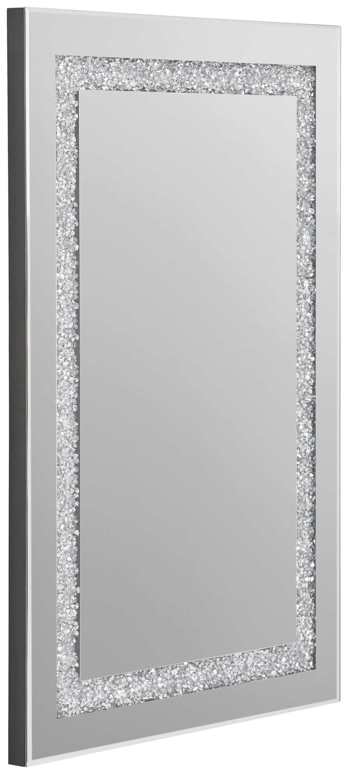 WANDSPIEGEL 60/90/1,5 cm    in rechteckig  - Silberfarben/Schwarz, Trend, Glas/Holzwerkstoff (60/90/1,5cm) - Carryhome