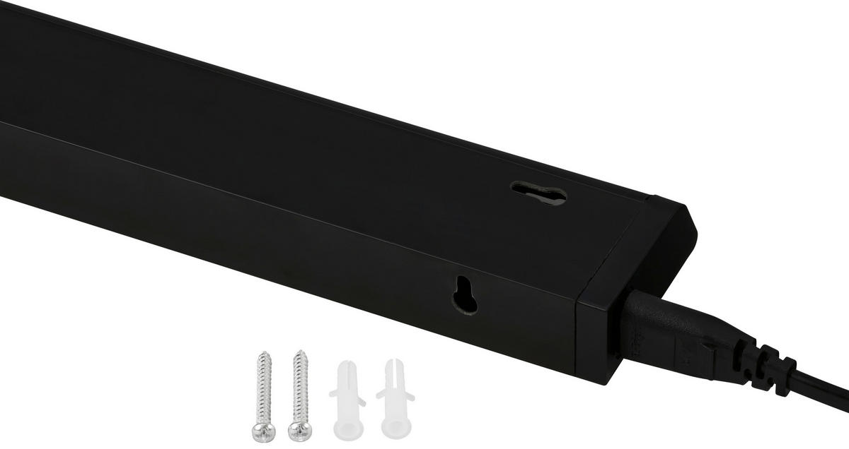 PULTMEGVILÁGÍTÓ LÁMPA LED izzó  - fekete, Basics, műanyag (54,5/6/2,5cm)