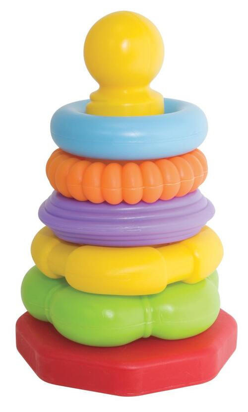 PIRAMIDA IZ OBROČKOV - večbarvno, Basics, umetna masa (20cm) - Simba