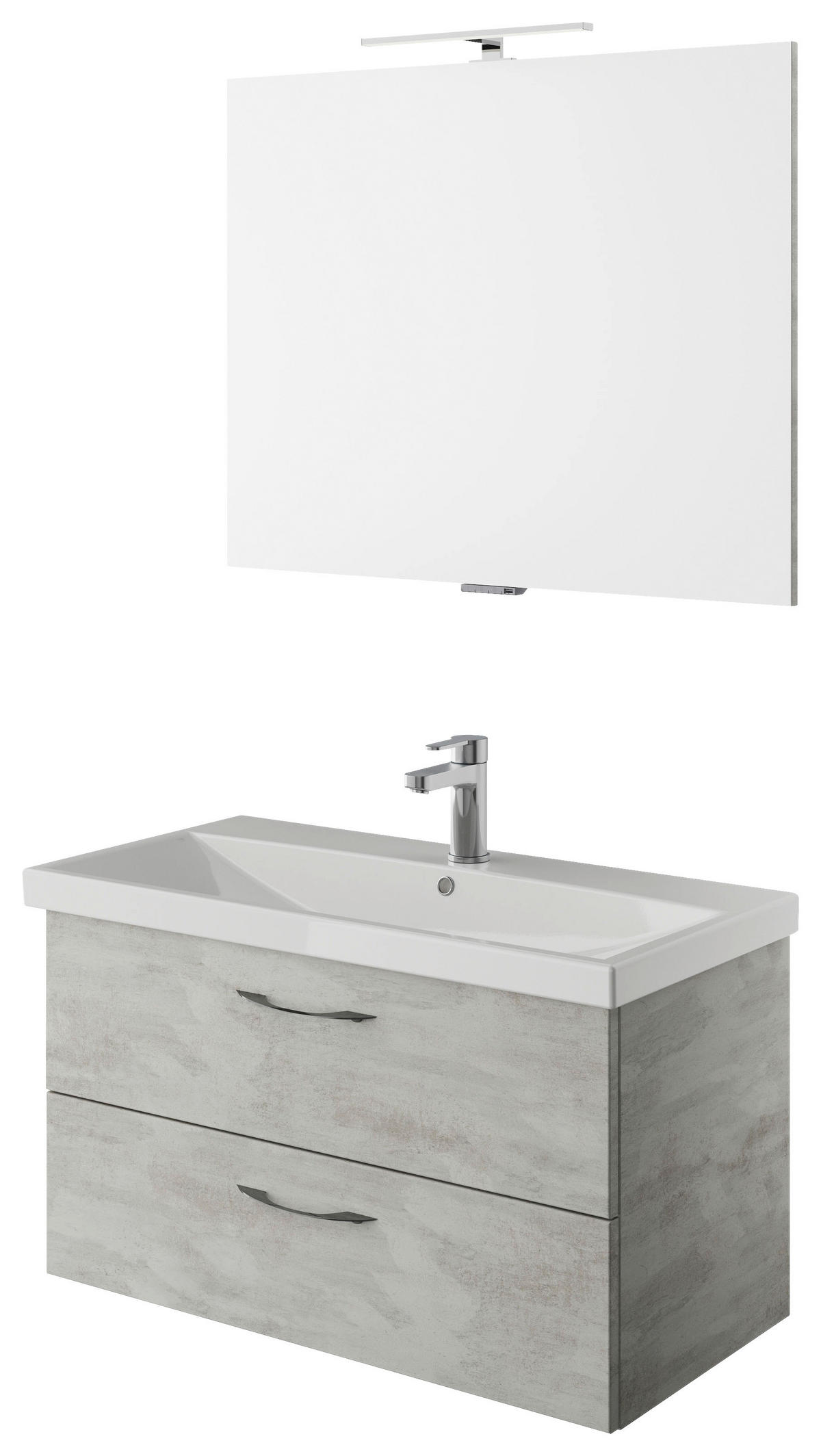 BADEZIMMER  in 90 cm  - Weiß/Grau, KONVENTIONELL, Holzwerkstoff (90cm) - Pelipal