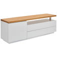 LOWBOARD  in 160/53,5/41,5 cm  - Eichefarben/Weiß, KONVENTIONELL, Holz/Holzwerkstoff (160/53,5/41,5cm) - Novel