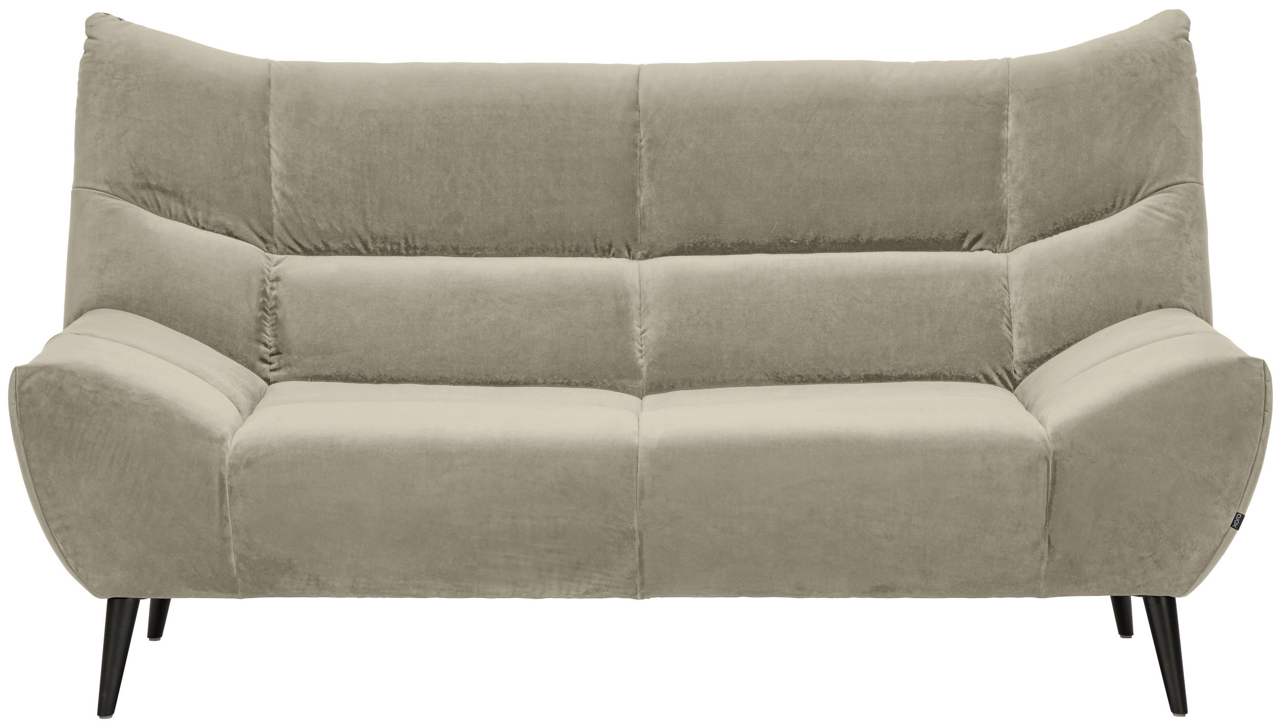 CANAPÉ 2 PLACES in Mikrofaser Creme  - Creme/Schwarz, Design, Textil/Metall (190/106/99cm) - Xora