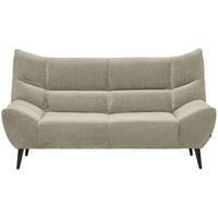 CANAPÉ 2 PLACES in Mikrofaser Creme  - Creme/Schwarz, Design, Textil/Metall (190/106/99cm) - Xora