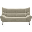 2-SITZER-SOFA in Mikrofaser Creme  - Creme/Schwarz, Design, Textil/Metall (193/106/101cm) - Xora