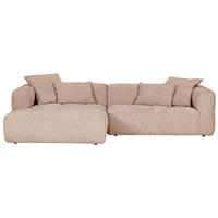 ECKSOFA in Flachgewebe Rosa  - Schwarz/Rosa, Konventionell, Kunststoff/Textil (170/280cm) - Carryhome