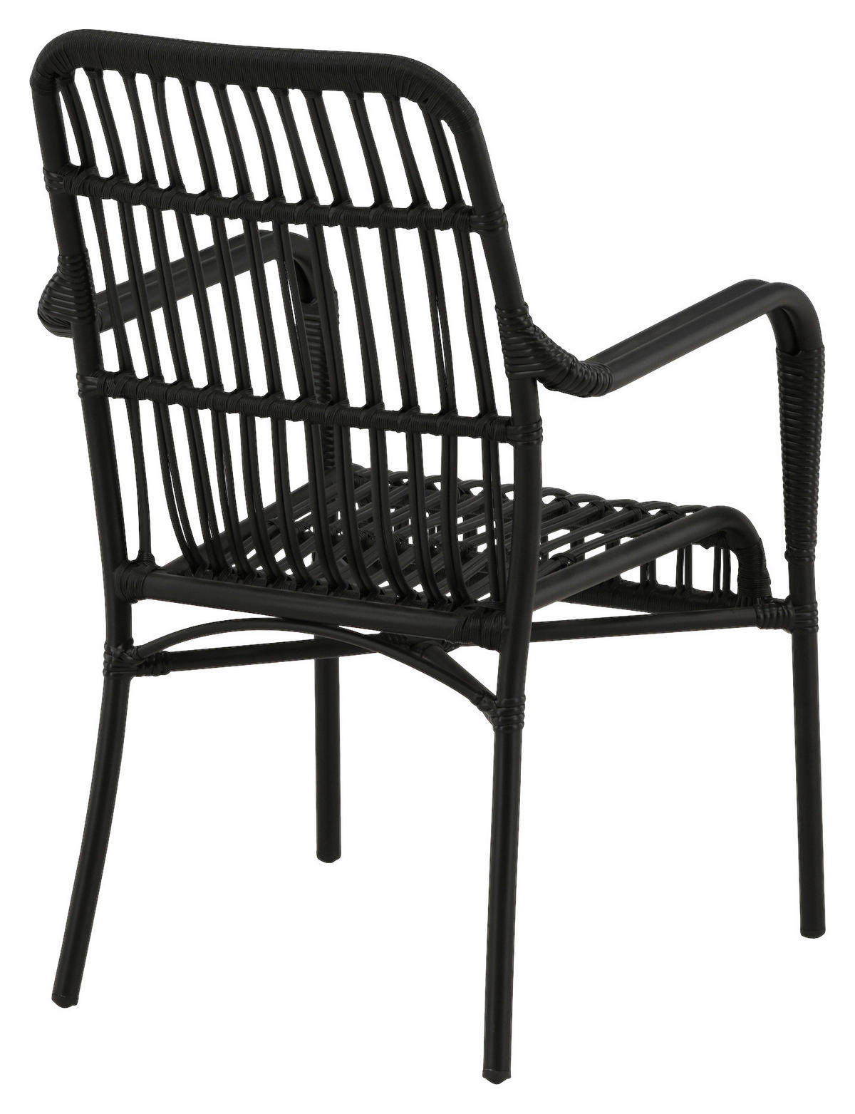 LOUNGESESSEL  - Schwarz, KONVENTIONELL, Kunststoff/Metall (57/90/64cm) - Gardenson