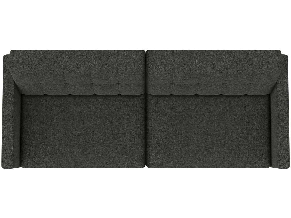 SCHLAFSOFA HANNOVER in Webstoff, Leinenoptik Anthrazit Vintage, Skandinavisch, Modern  - Anthrazit/Schwarz, Basics, Kunststoff/Textil (203/82/83cm) - Livetastic