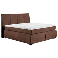 BOXSPRINGBETT 160/200 cm  in Rotbraun  - Wengefarben/Rotbraun, Konventionell, Holz/Textil (160/200cm) - Xora