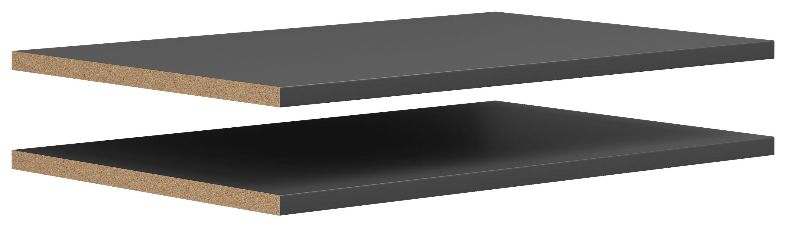 EINLEGEBODENSET 76,9/2,2/48 cm   - Graphitfarben, Modern, Holzwerkstoff (76,9/2,2/48cm) - Carryhome