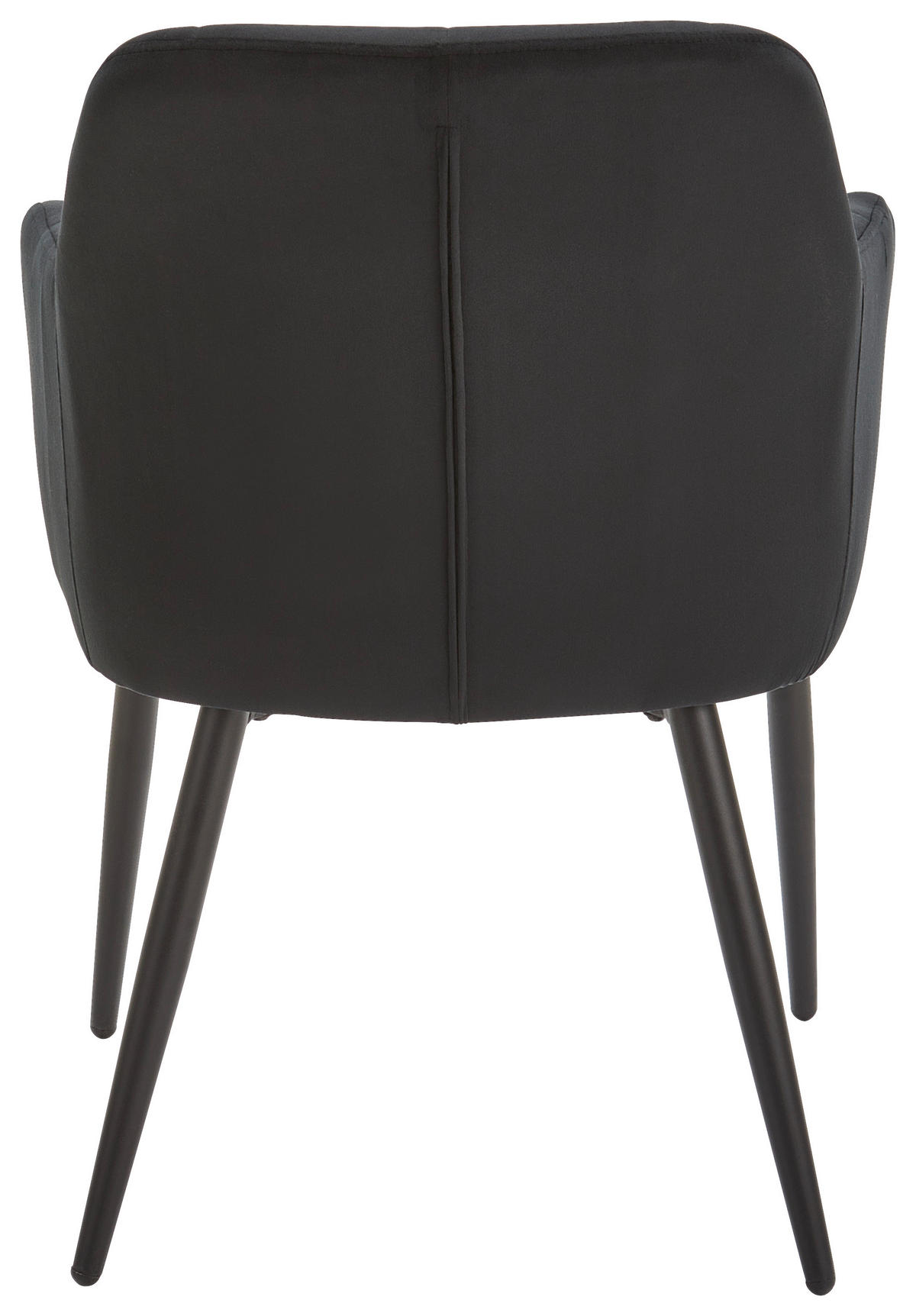 ARMLEHNSTUHL  in Eisen Samt  - Dunkelgrau/Schwarz, MODERN, Textil/Metall (60/82/60cm) - Livetastic
