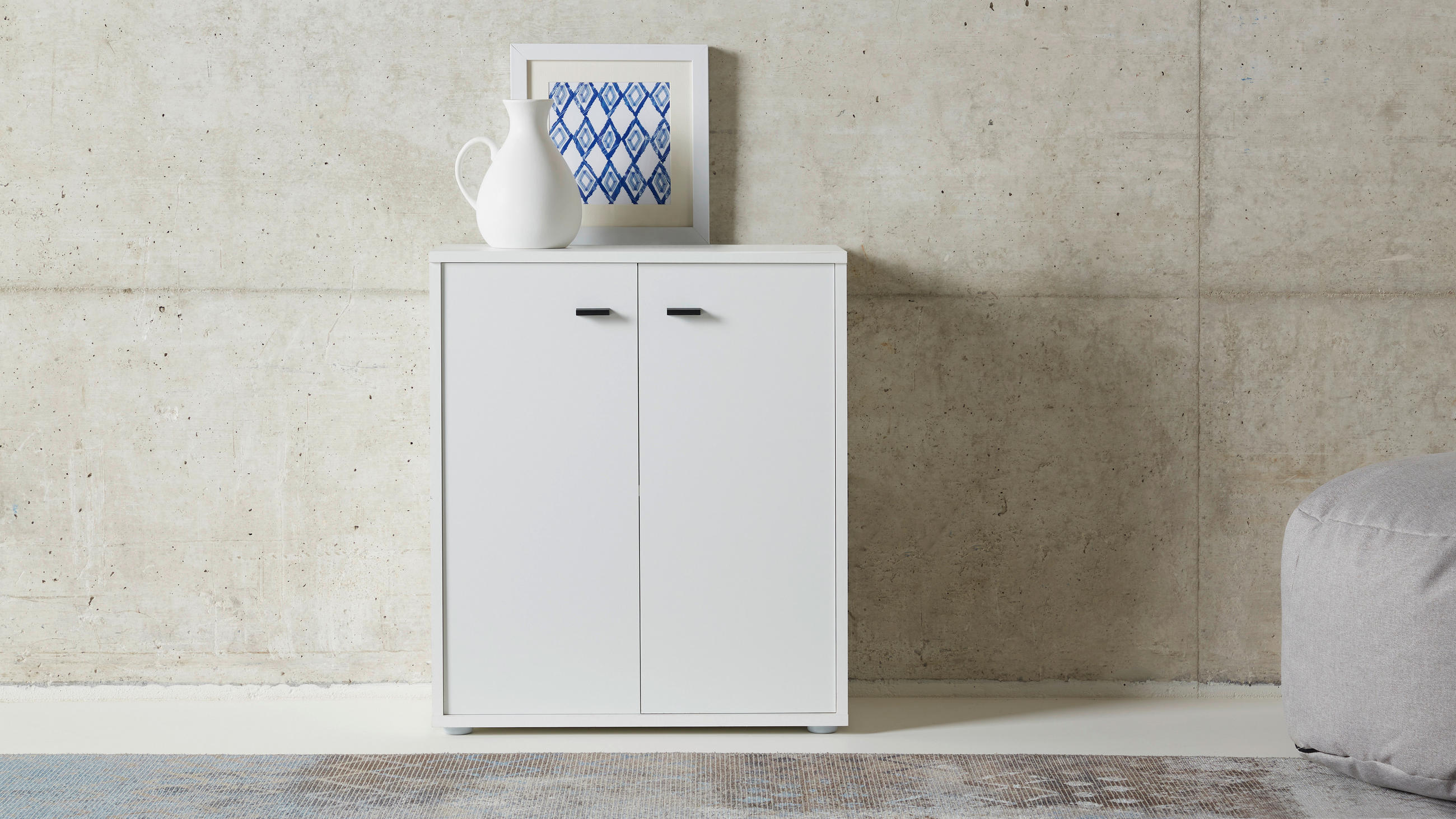 Kommode B: 60 cm Boni  in 60/70/30 cm  - Schwarz/Weiß, MODERN, Holzwerkstoff/Kunststoff (60/70/30cm) - Boxxx