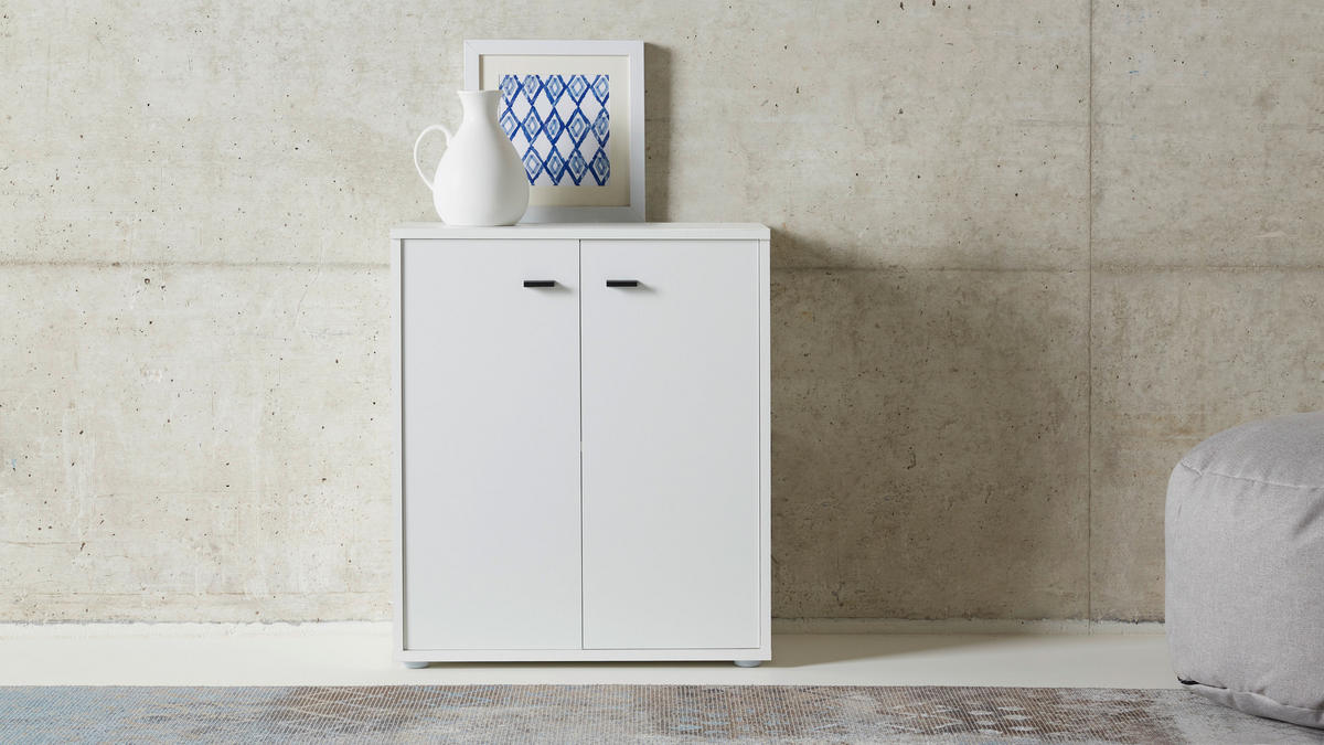 Kommode B: 60 cm Boni  in 60/70/30 cm  - Schwarz/Weiß, MODERN, Holzwerkstoff/Kunststoff (60/70/30cm) - Boxxx