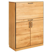 SEKRETÄR  in Eichefarben, Graphitfarben  - Eichefarben/Anthrazit, Natur, Holz/Metall (86/122/40cm) - Linea Natura